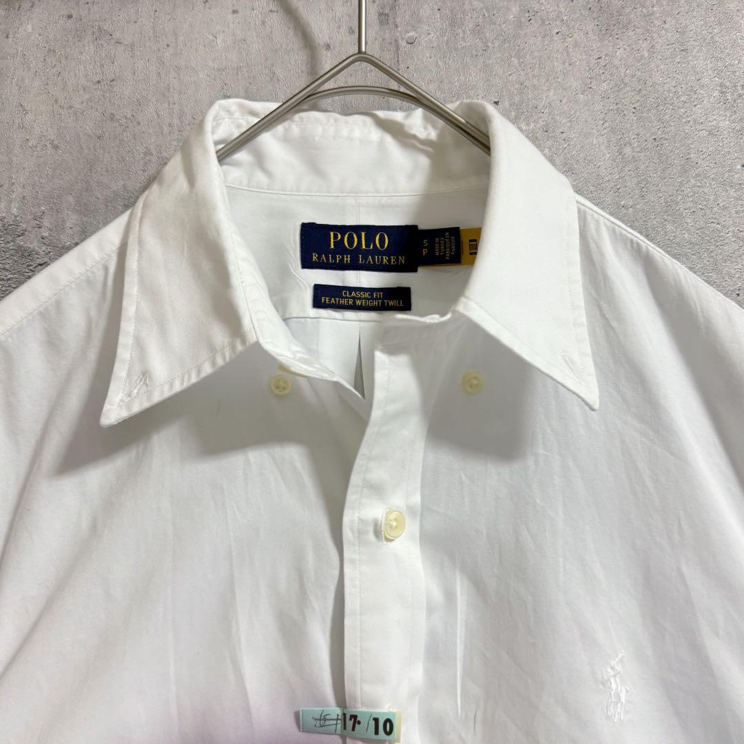 Ralph Laurenラルフローレン 半袖　白シャツ ワンポイント　ポニー刺繍
