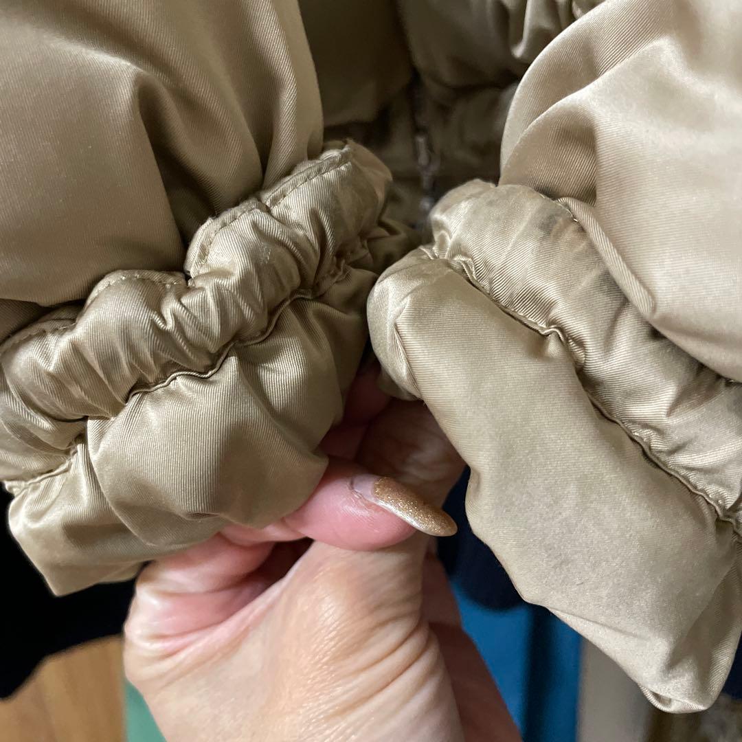 エポカ　リアルファー付き　ゴールド　ダウンジャケット　フォクシースカート付き