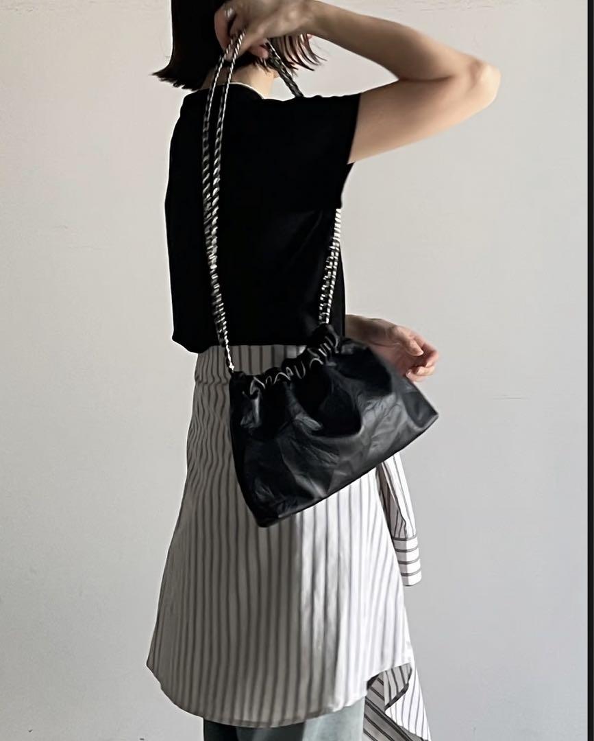 新品 JISTORY ジストーリー チェーンショルダーバッグ CHAIN SHOULDER WRINKLE BAG | JISTORY