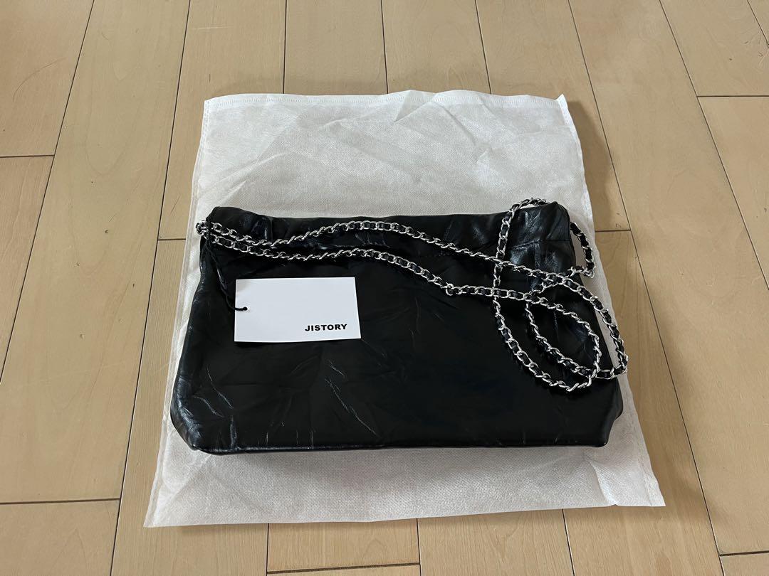 新品 JISTORY ジストーリー チェーンショルダーバッグ CHAIN SHOULDER WRINKLE BAG | JISTORY