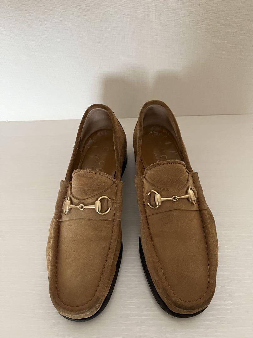 GUCCI】ホースビットローファー 40.5 スエード ラグソール