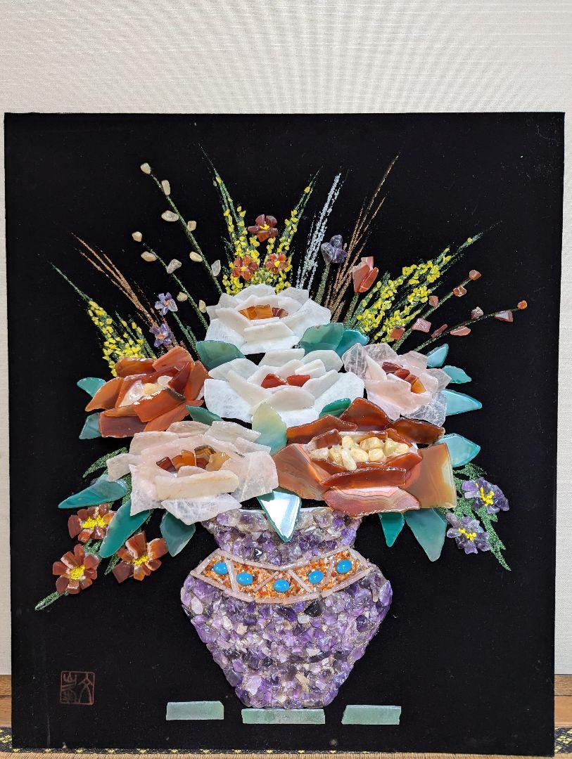 絵画 Flower. 立体的な花のアート作品 約30cm