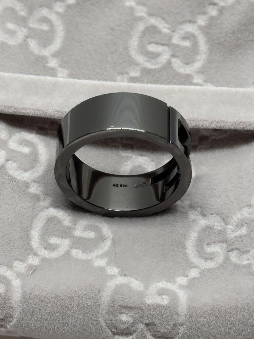 【別倉庫からの配送】 サイズ18 リング ブラック GUCCI 箱付き。 メルカリ - アクセサリー