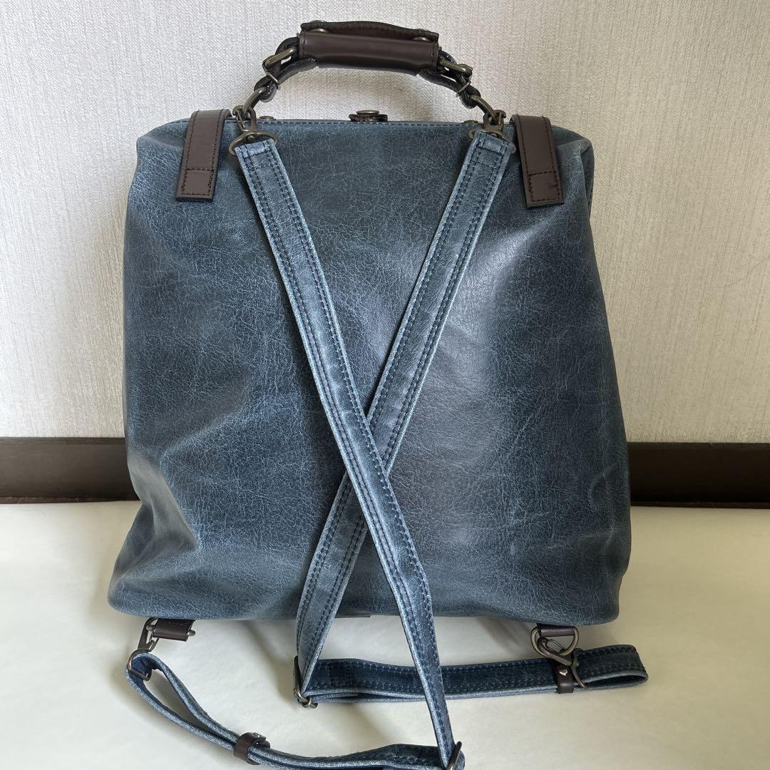 新品未使用】 木和田 豊岡鞄 ダレスリュック レザー がま口