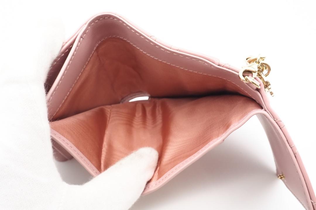 Christian Dior 三つ折り財布 カナージュ LADY DIOR 美品