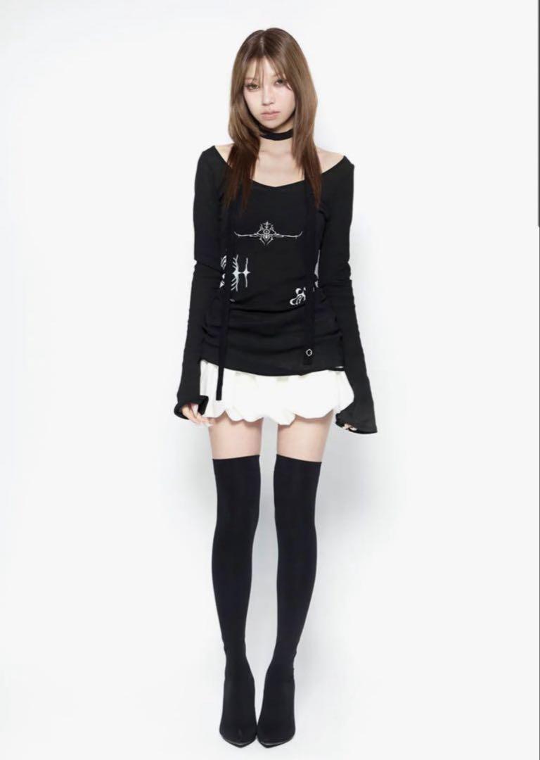 theredthread S stamp tee dress Black