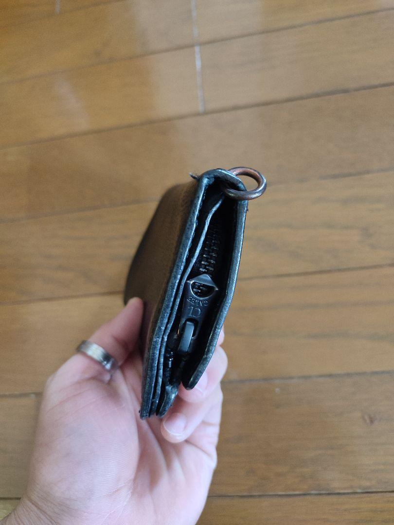 小物 CALEE BLACK STUDS LEATHER LONG WALLET