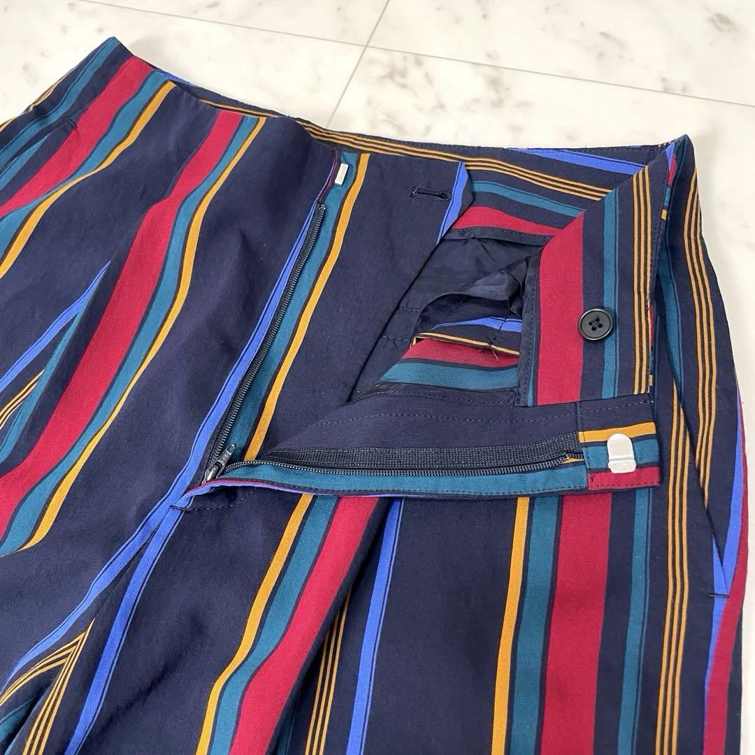新品／UNITED ARROWS　イタリア製　MANTECO ストライプパンツ 極美品】ユナイテッドアローズ MANTECO ストライプ パンツ 40 L