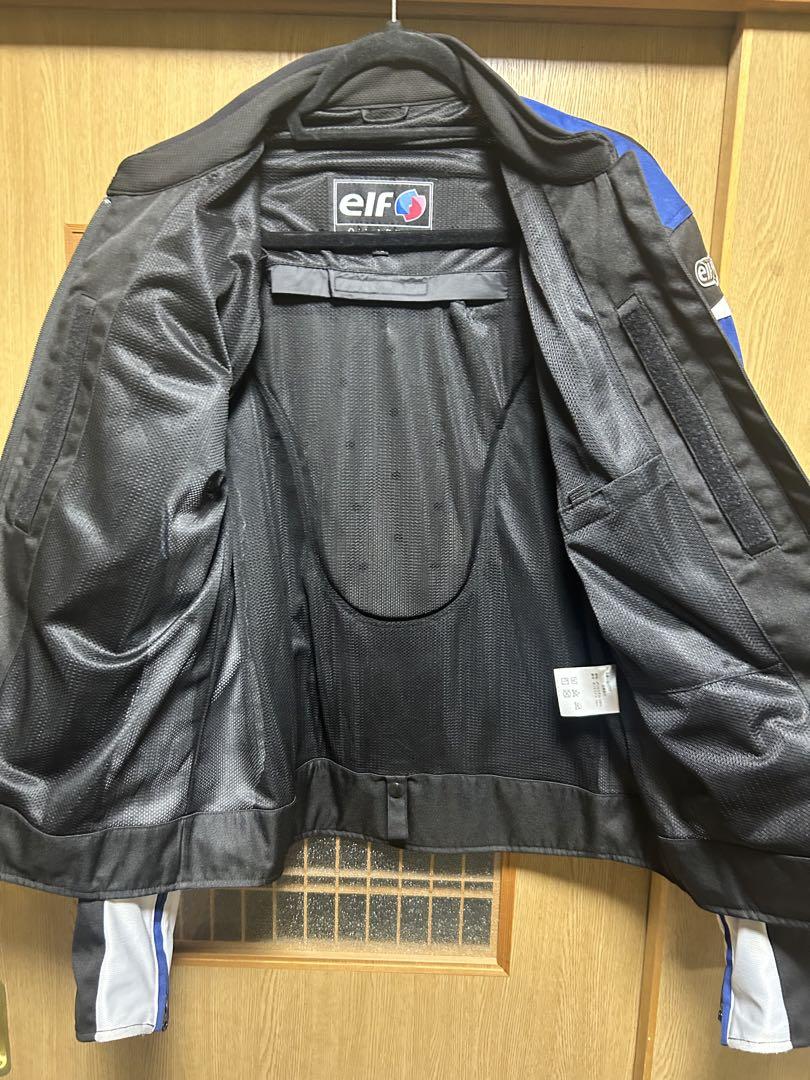 elf バイクジャケット ブラック ブルー