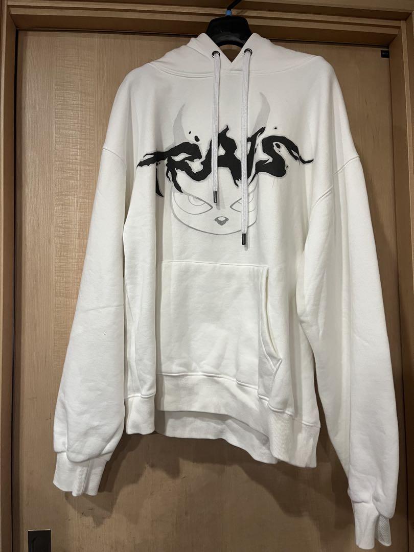 TRAVS パーカー　フーディ　ホワイト　Ｌ