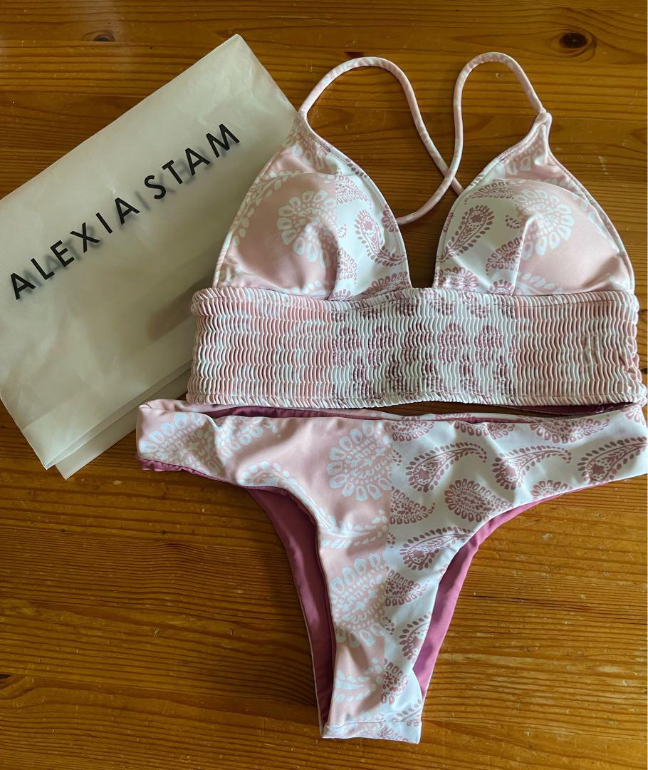 ALEXIA STAM セパレート水着 Sサイズ ピンク・グリーン ALEXIA STAM ピンクペーズリー柄セパレート水着 - メルカリ
