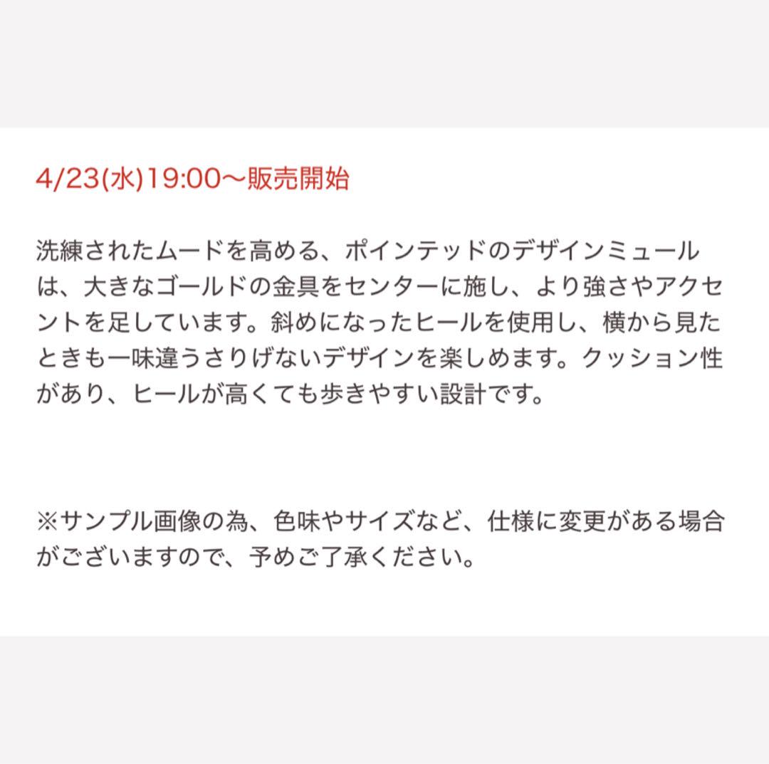 Aimeine ゴールドモチーフポインテッドミュール エメイン - メルカリ