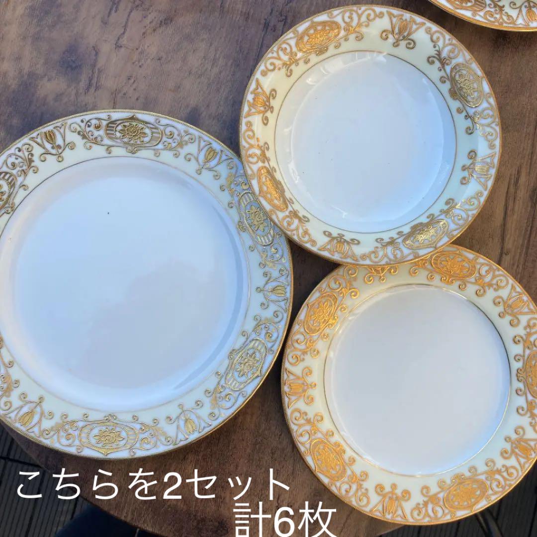 ホワイト系【爆買い!】 ■100年前に発表のオールドノリタケ スープ、サラダ、ディナー皿2セット豪華6枚 食器 キッチン/食器ホワイト系¥20,