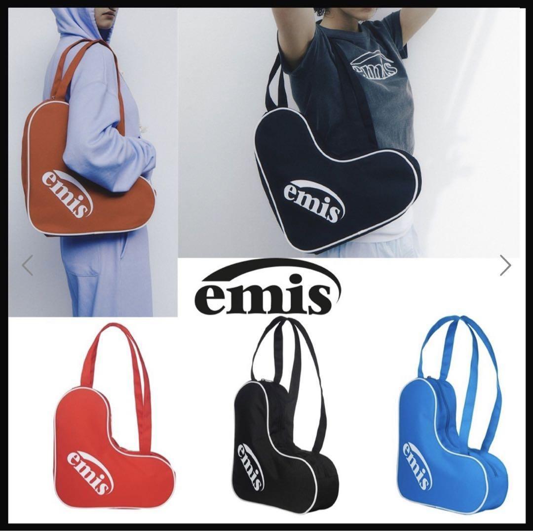 emis エミス ハート ショルダーバッグ ブラック - メルカリ