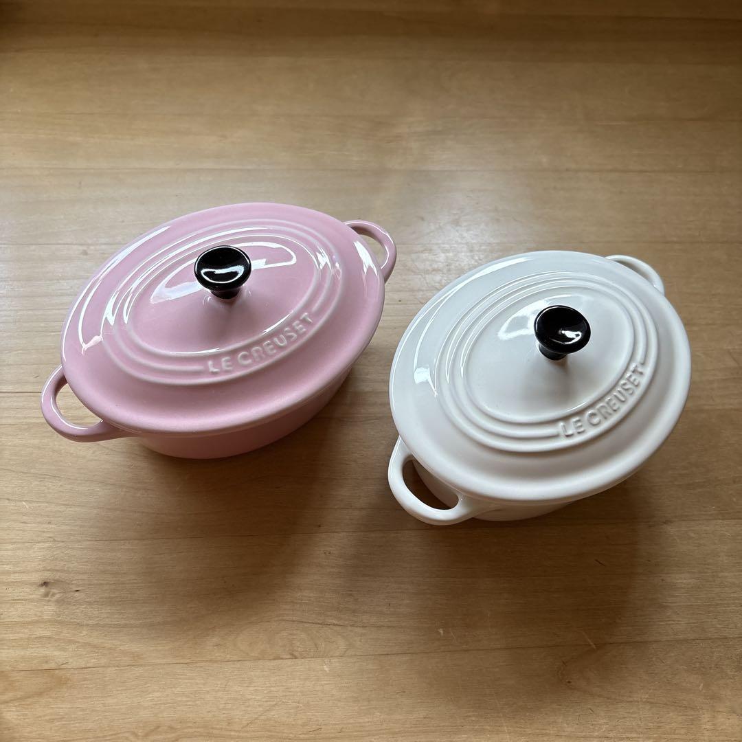 LE CREUSET - レア ！ ルクルーゼ パウダーピンク ミニオーバルココット Amazon.co.jp: ル・クルーゼ(Le Creuset) ミニ・ココット 耐熱