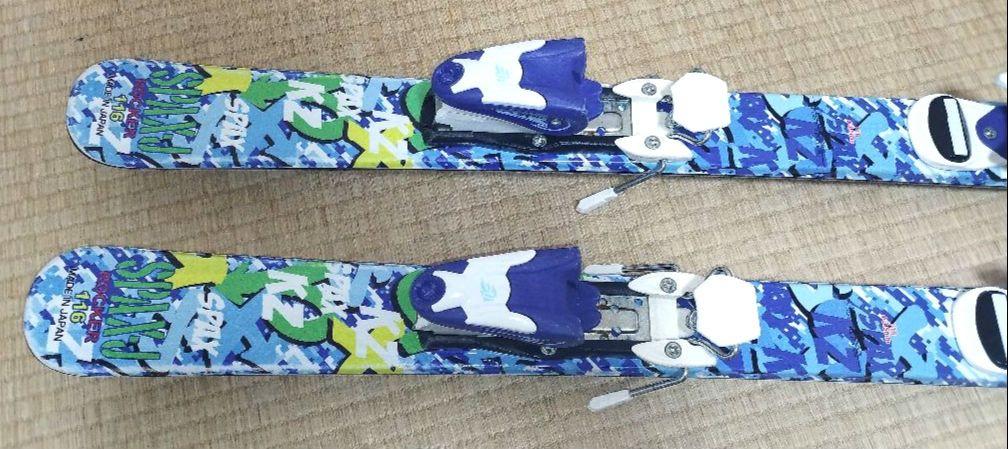 カザマ KAZAMA ジュニア キッズ スキー+ビンディング+ストックセット