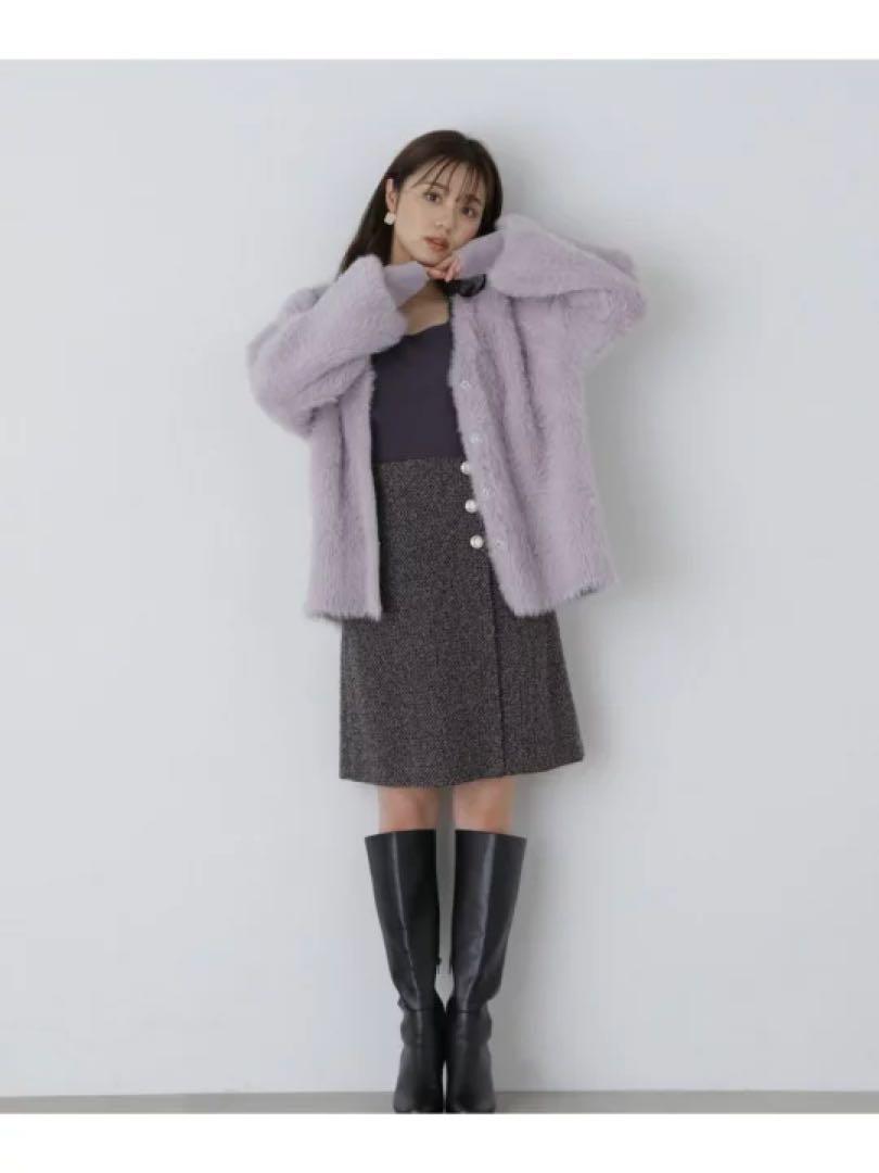 PROPORTION BODY DRESSING♡ ライトツイード台形スカート