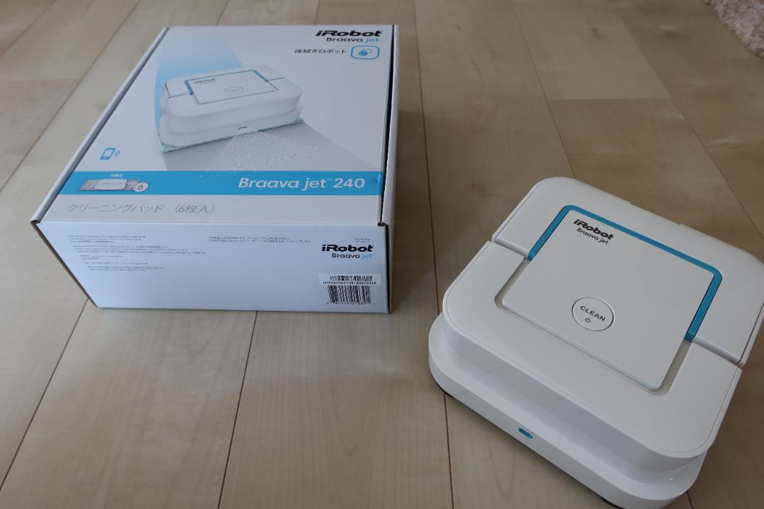 iRobot Braava jet 240 アイロボットブラーバジェット240 爆売り 買い格安 ほぼ新品!iRobot Braava jet 240 自動拭き掃除ロボ 掃除機