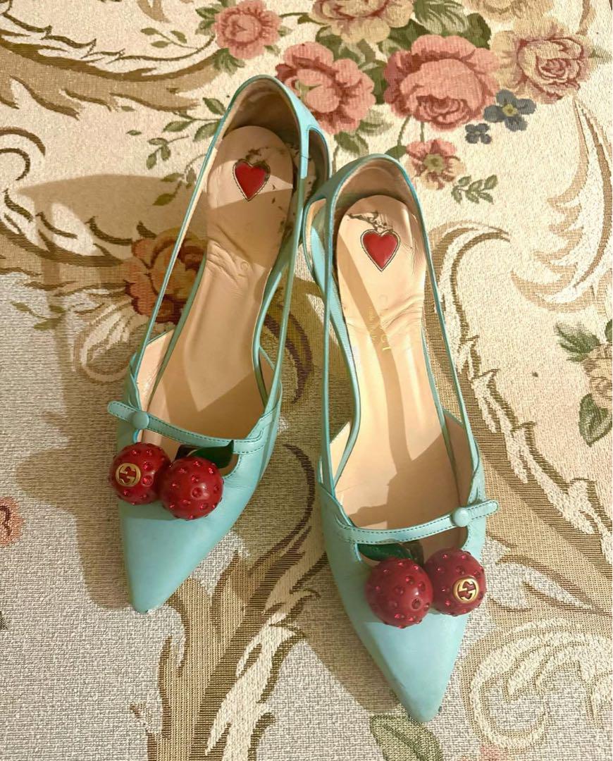 gucci チェリー バンブー ヒール