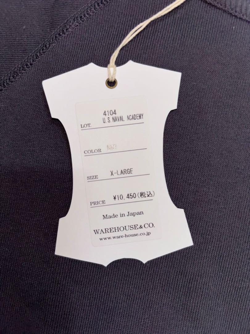 WAREHOUSE 4104 半袖SW U.S.NAVAL ACADEMY 紺