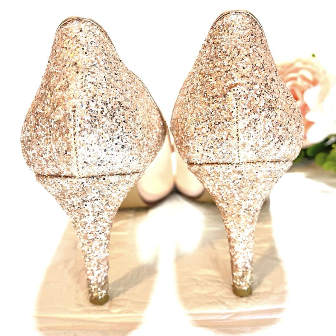 ✨極美品✨DIANA ダイアナパンプス ラメ メッシュピンクゴールド24.5cm