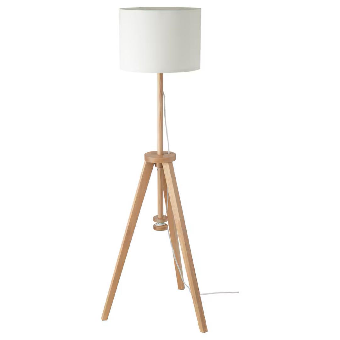 IKEA イケア　ラウテルス フロアランプ　アッシュ/ホワイト