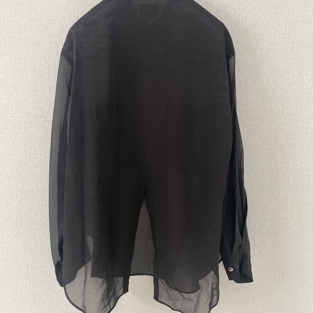 新品　【STUDIOUS】シアー バックスリットオーバーシャツ