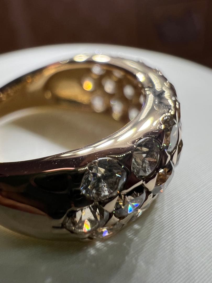 【至福の大粒PGパヴェ☆】ピンクゴールド　ダイヤモンド　リング