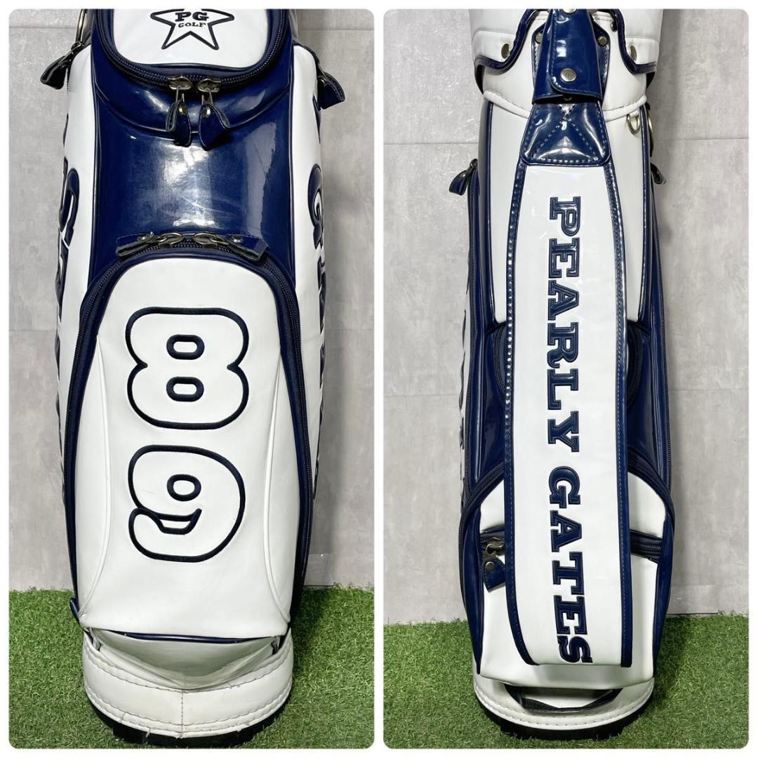 パーリーゲイツ PEARLY GATES キャディバッグ ゴルフバッグ エナメル パーリーゲイツ PEARLY GATES キャディバッグ ゴルフバッグ エナメル