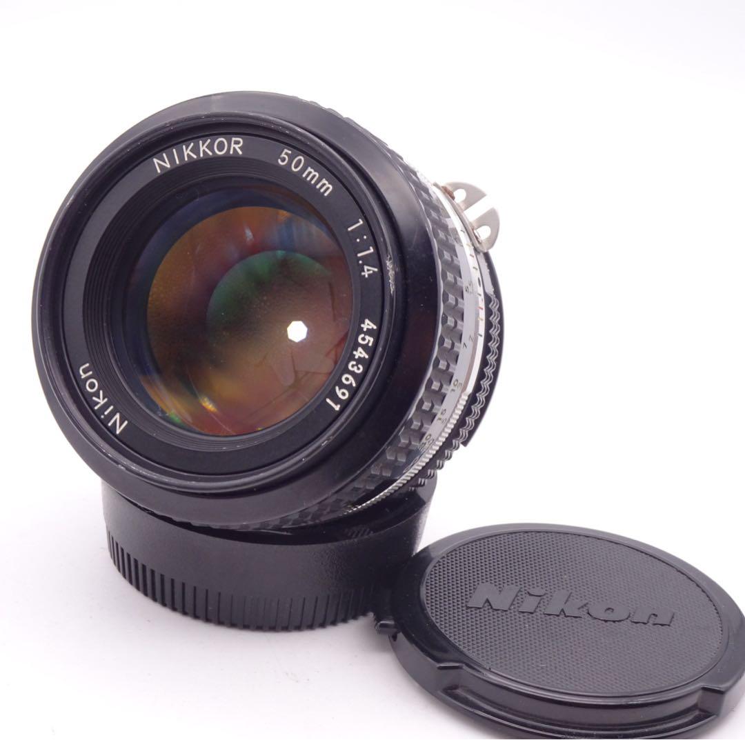 【絞りOK】 Nikon Ai Nikkor F1.4 50mm 単焦点レンズ