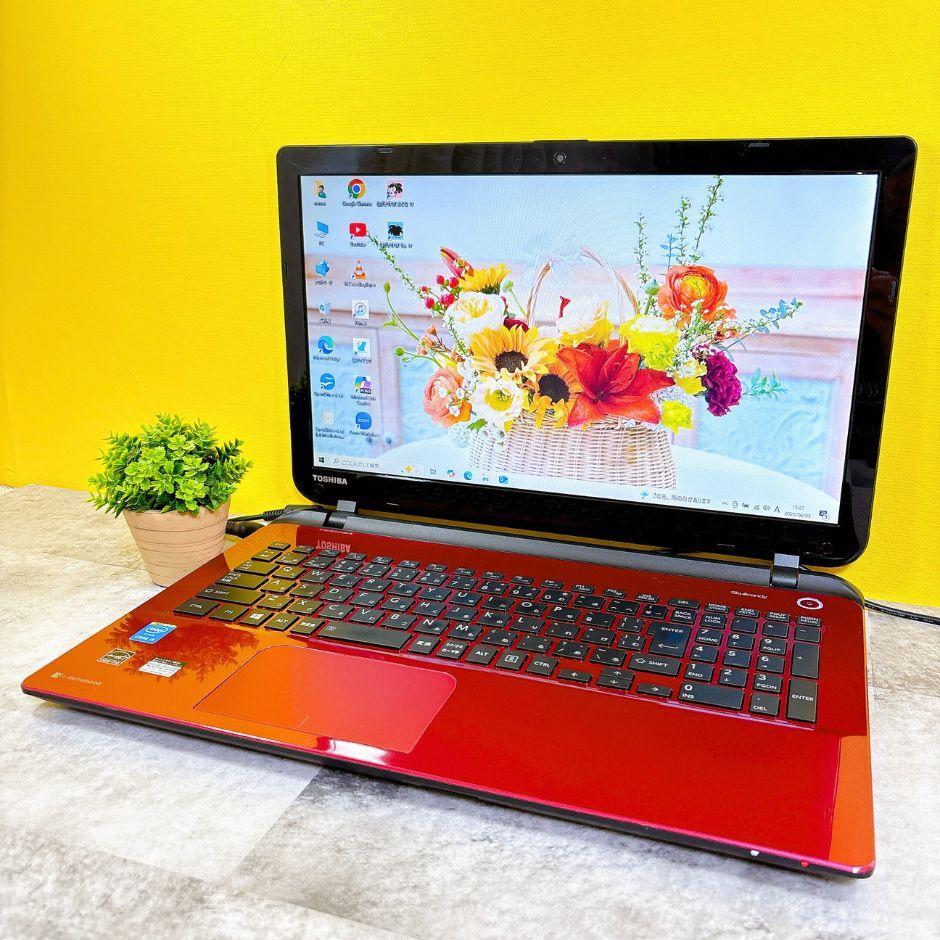 ｉ5✨新品SSD搭載で快適✨おしゃれ赤❣カメラ付きノートパソコン薄型 仕事趣味