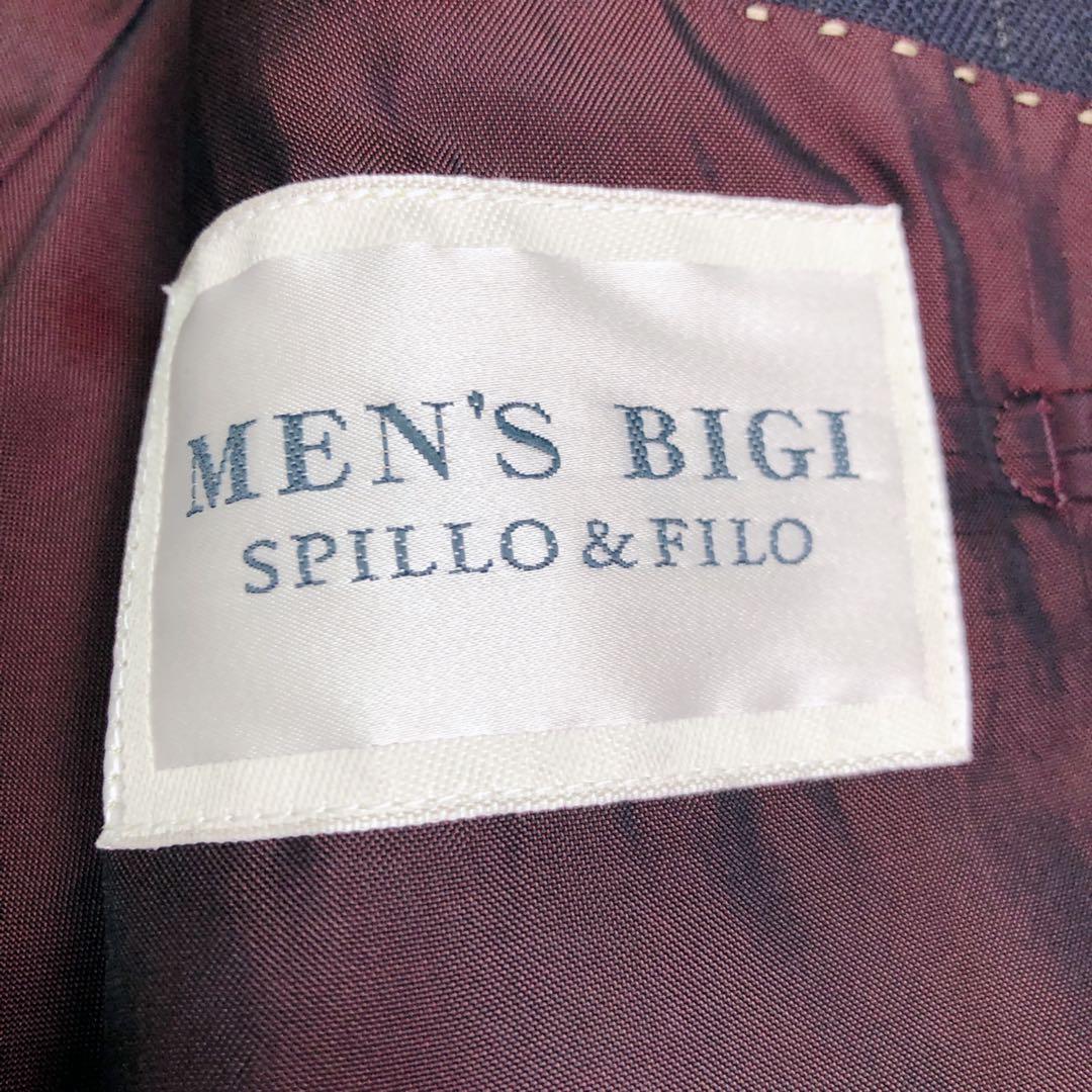 ✨美品✨Men's Bigi メンズビギ スーツ ストライプ ネイビー