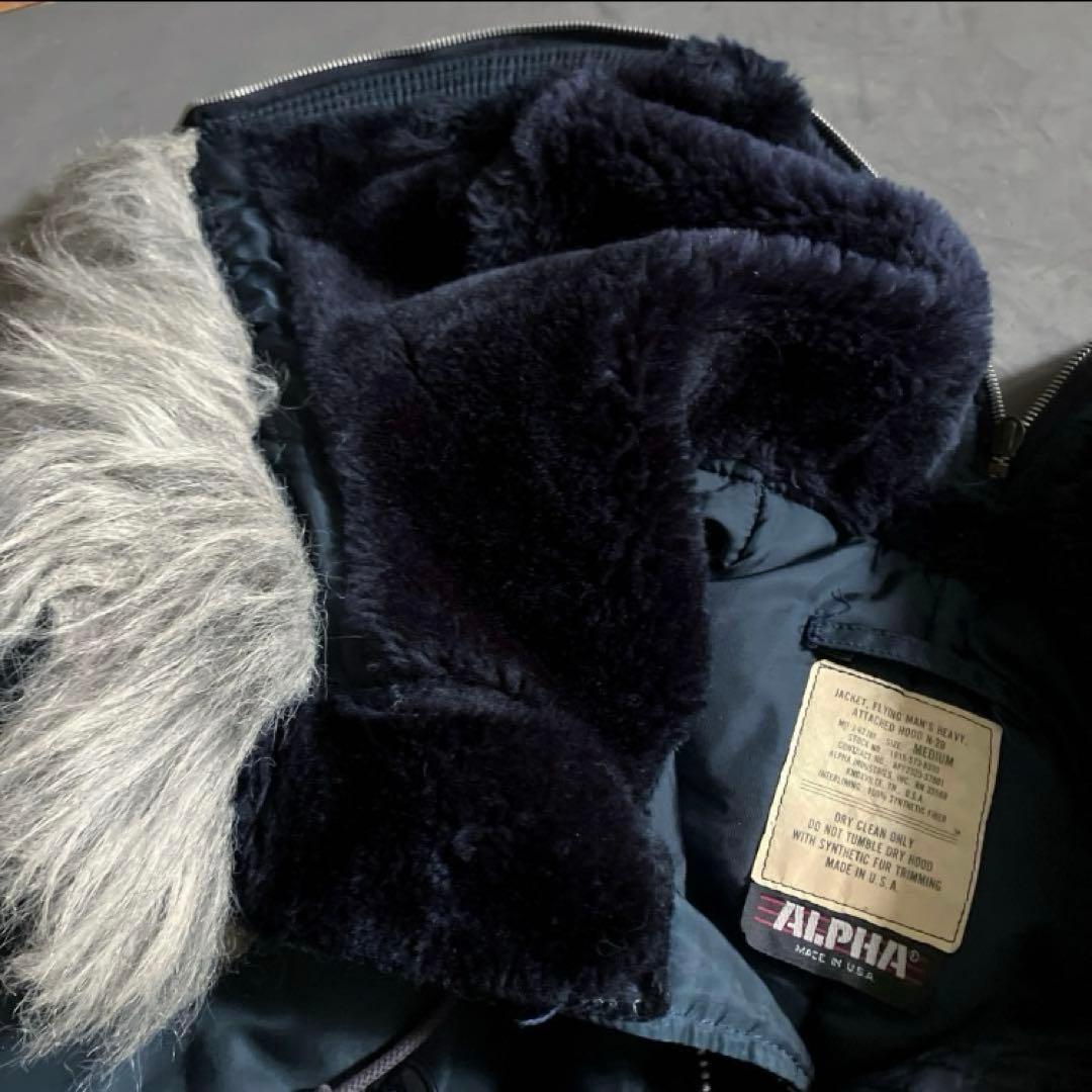 80s90s◎【USA製】ALPHA N-2B フライトジャケット ネイビー短丈 80s90s◎【USA製】ALPHA N-2B フライトジャケット ネイビー短丈