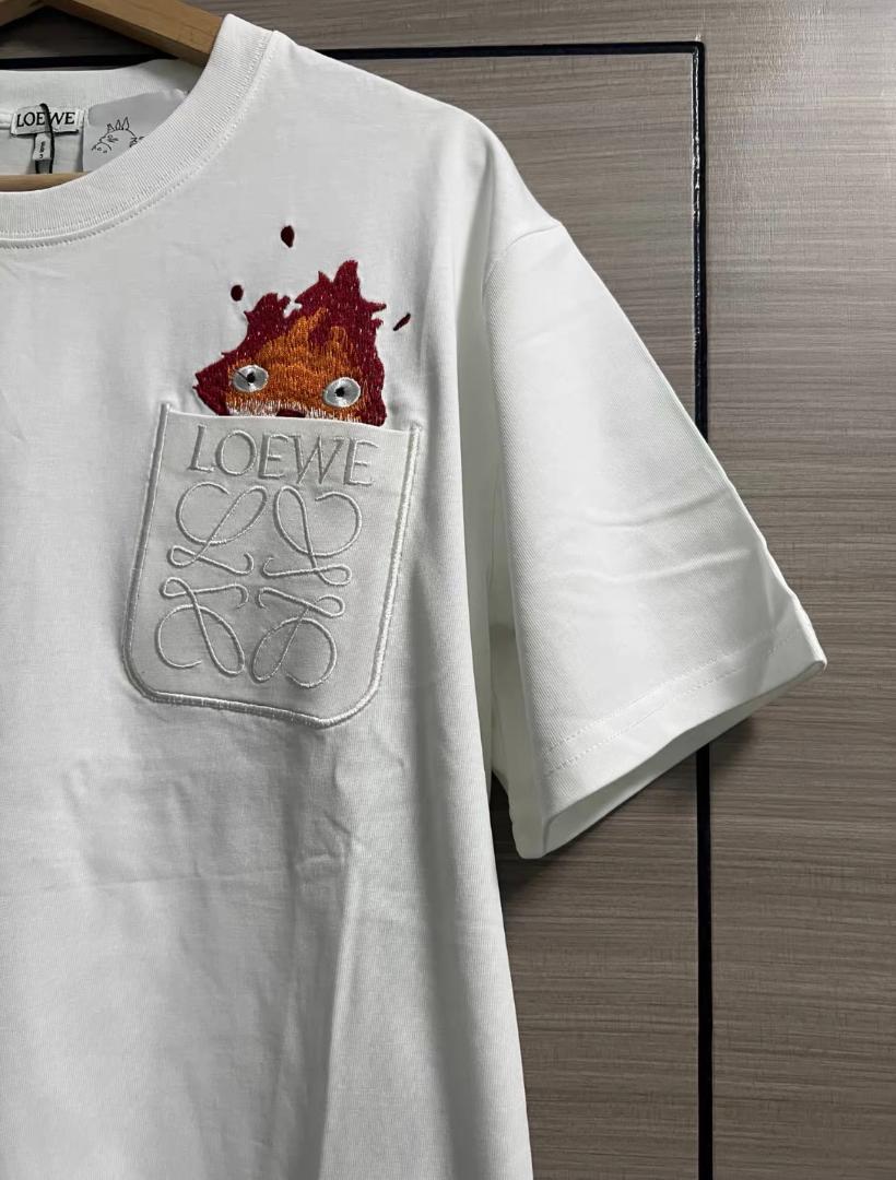 LOEWE 刺繍ポケット Tシャツ ホワイト - メルカリ