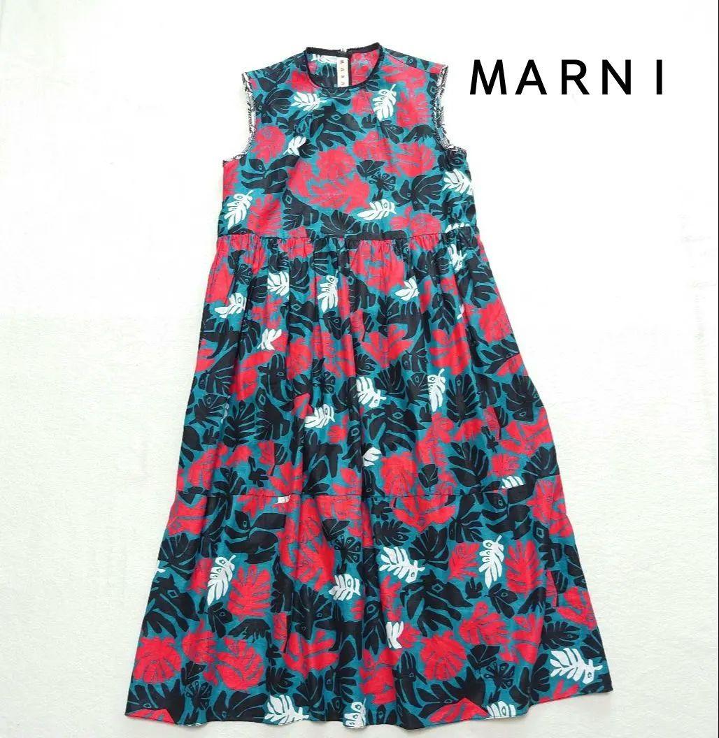 MARNI マルニ リネンノースリーブワンピース