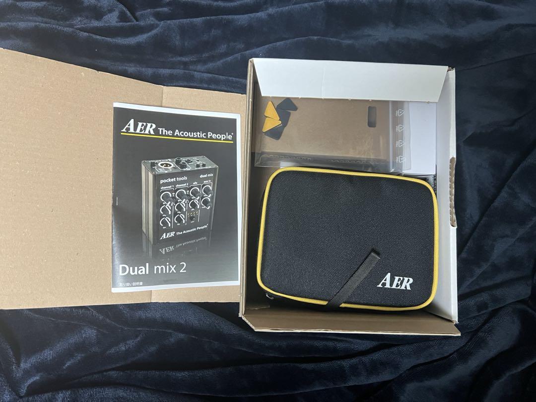 AER Dual Mix2 DI プリアンプ 秋月電子アダプター付属