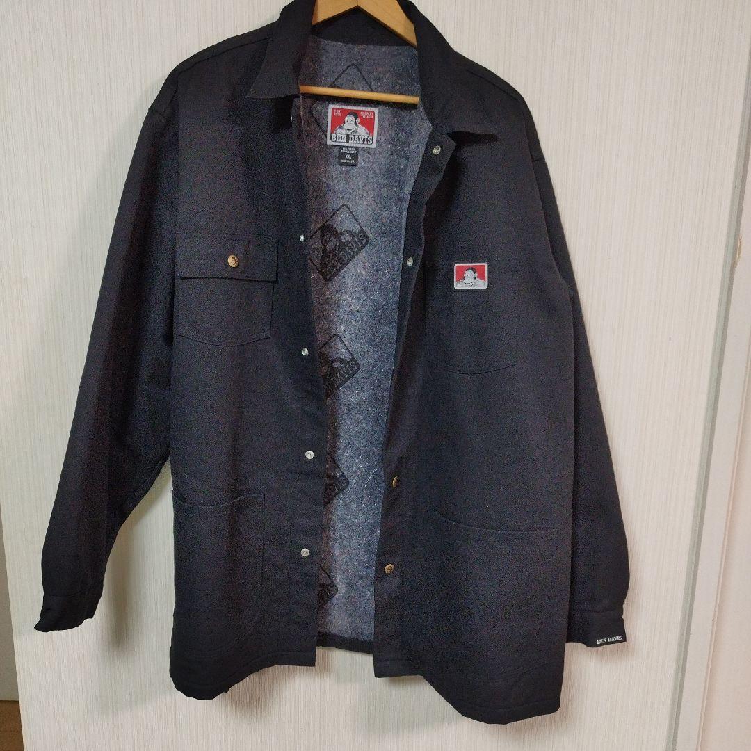 新品　ベンデイビス黒 カバーオール 厚手 金ボタン　BEN DAVIS