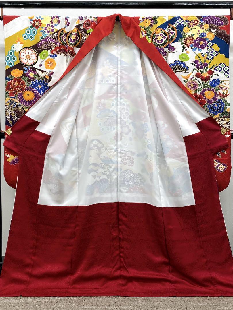 振袖 豪華 金駒 金彩 紅型調 身丈169cm