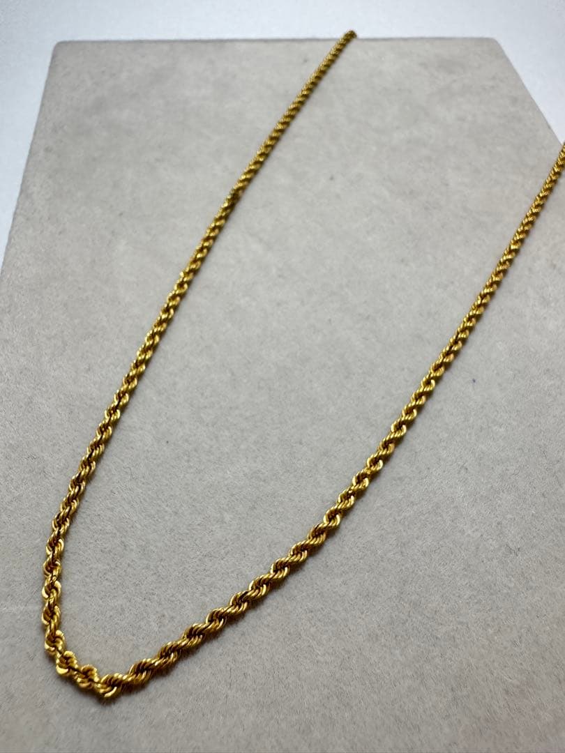 18KT イタリア ゴールドネックレス 刻印 重さ2.39g 金