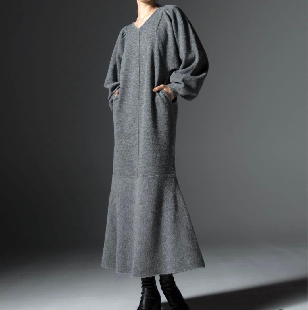 puff sleeve graceful mermaid knit OP