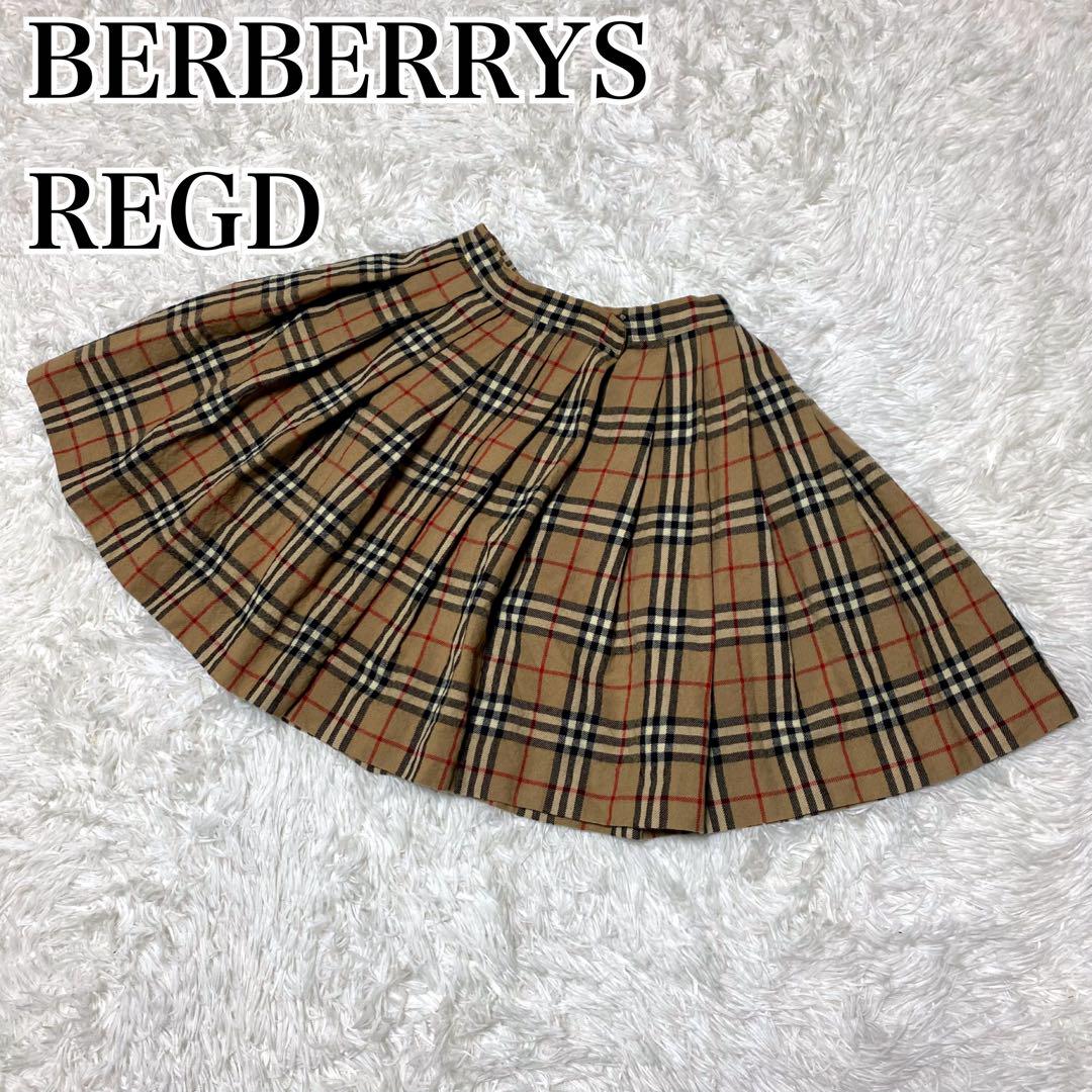 BERBERRYS REGD バーバリー　150A プリーツスカート　チェック柄