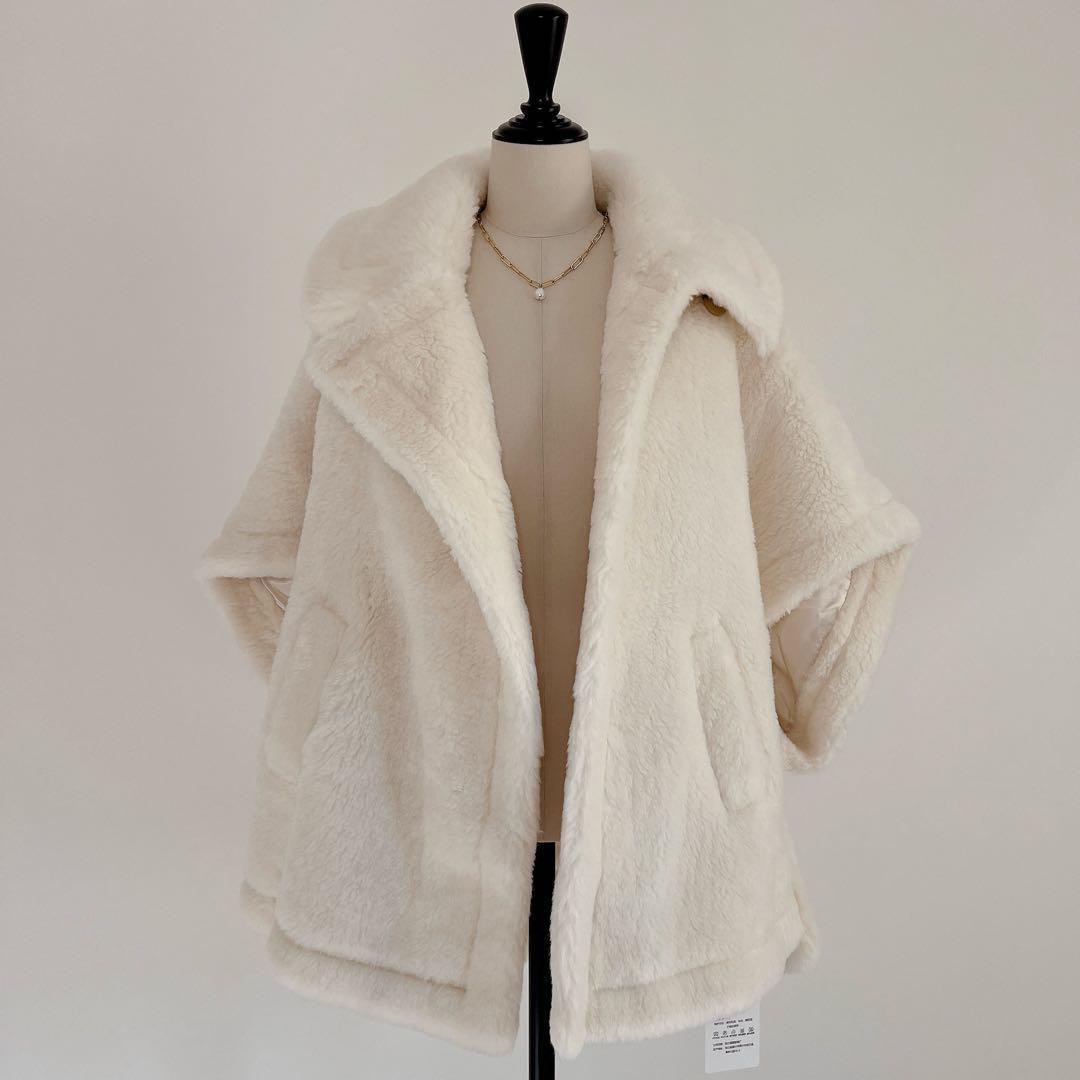 ♥ ベアポンチョ アルパカ素材 テディ ケープ MaxMaraお好きな方