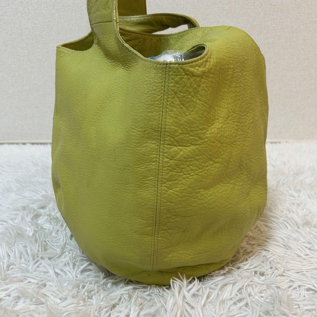 【NEW限定品】 希少カラー✨うさぎバッグ】パピヨネ ハンドバッグ オール 黄緑 バッグ