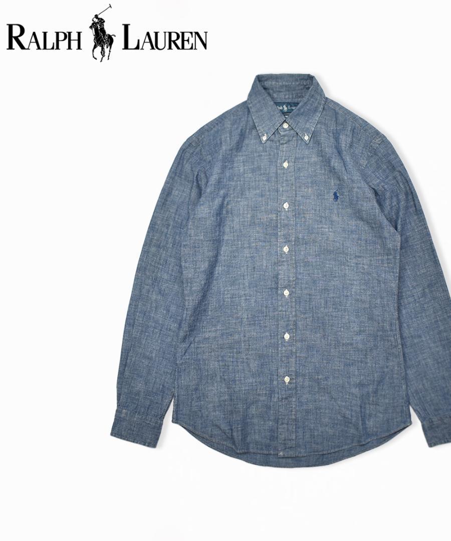 RalphLauren カスタムフィット ボタンダウン シャンブレーシャツ XS