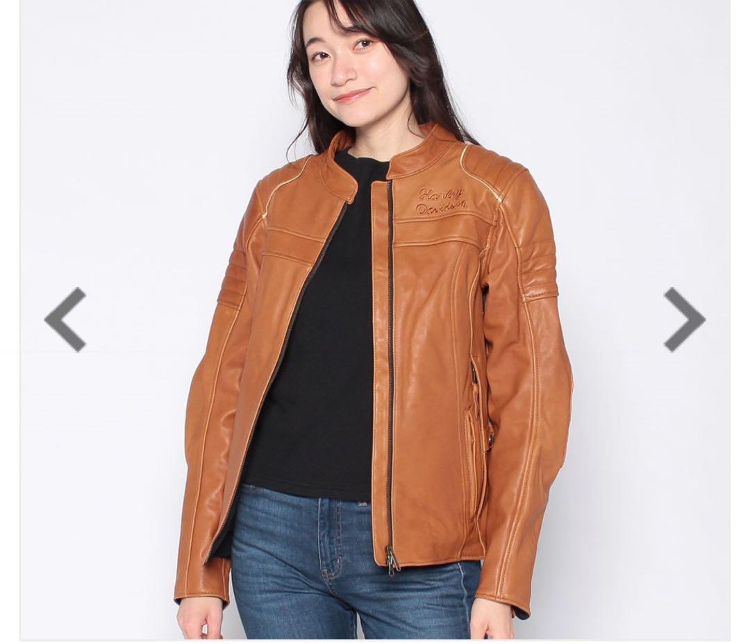 希少 Women´s】ハーレー純正 トリプルベント レザージャケット S