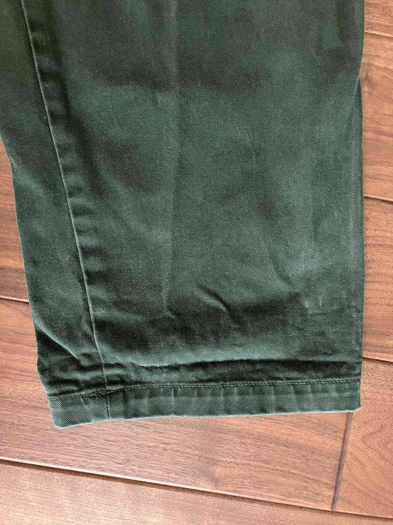 DESCENDANT 24SS DC-3 パンツ L green 緑 スラックス