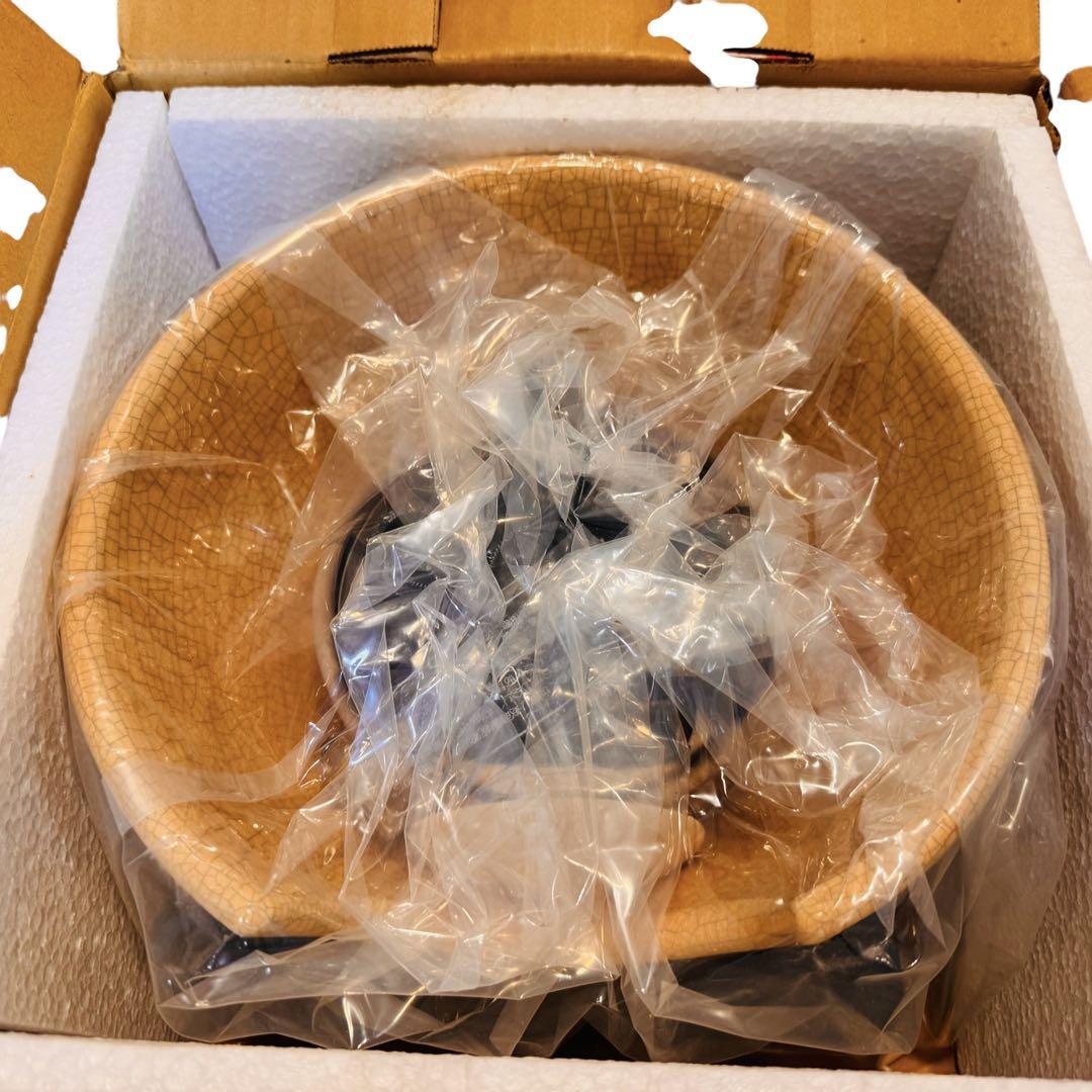 極美品・廃盤品】野々田社製 風炉型電熱器 枇杷色さつま（裏千家