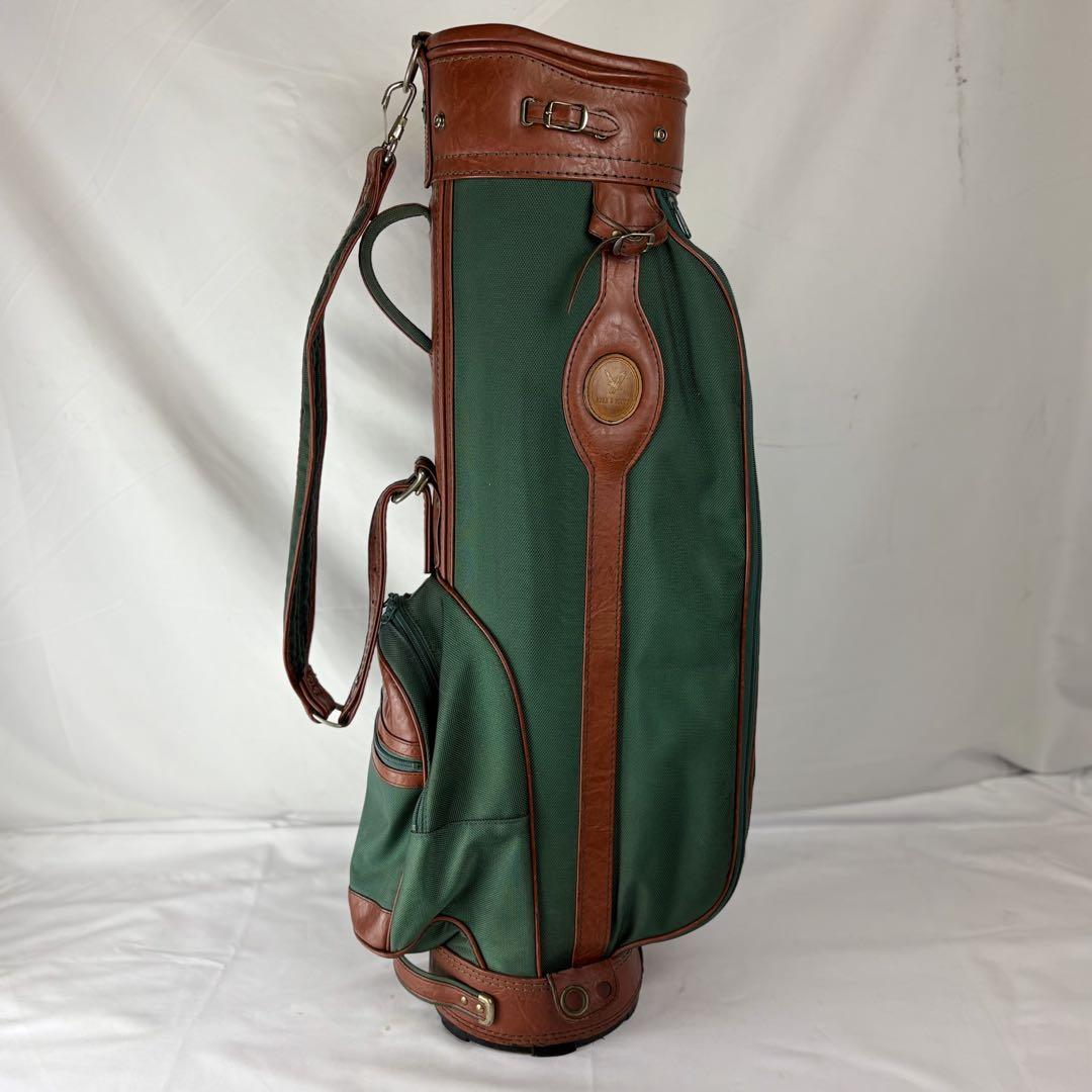 LIFE & SCOTT キャディバッグ 革製 ゴルフバッグ 3分割