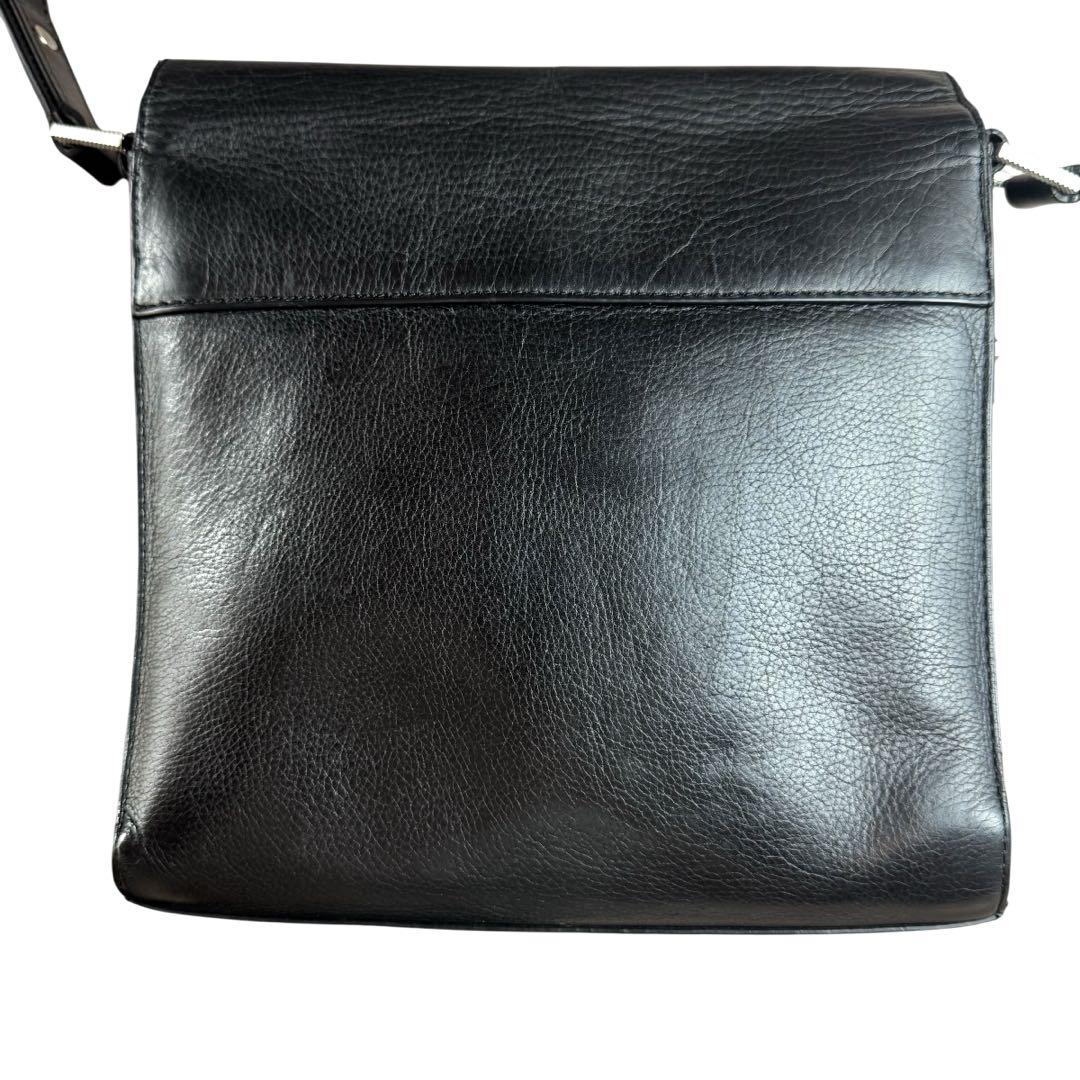 【美品】 Diesel ディーゼル レザー ショルダーバック（黒） ディーゼル DIESEL ショルダーバッグ ブラック 黒 ブラック