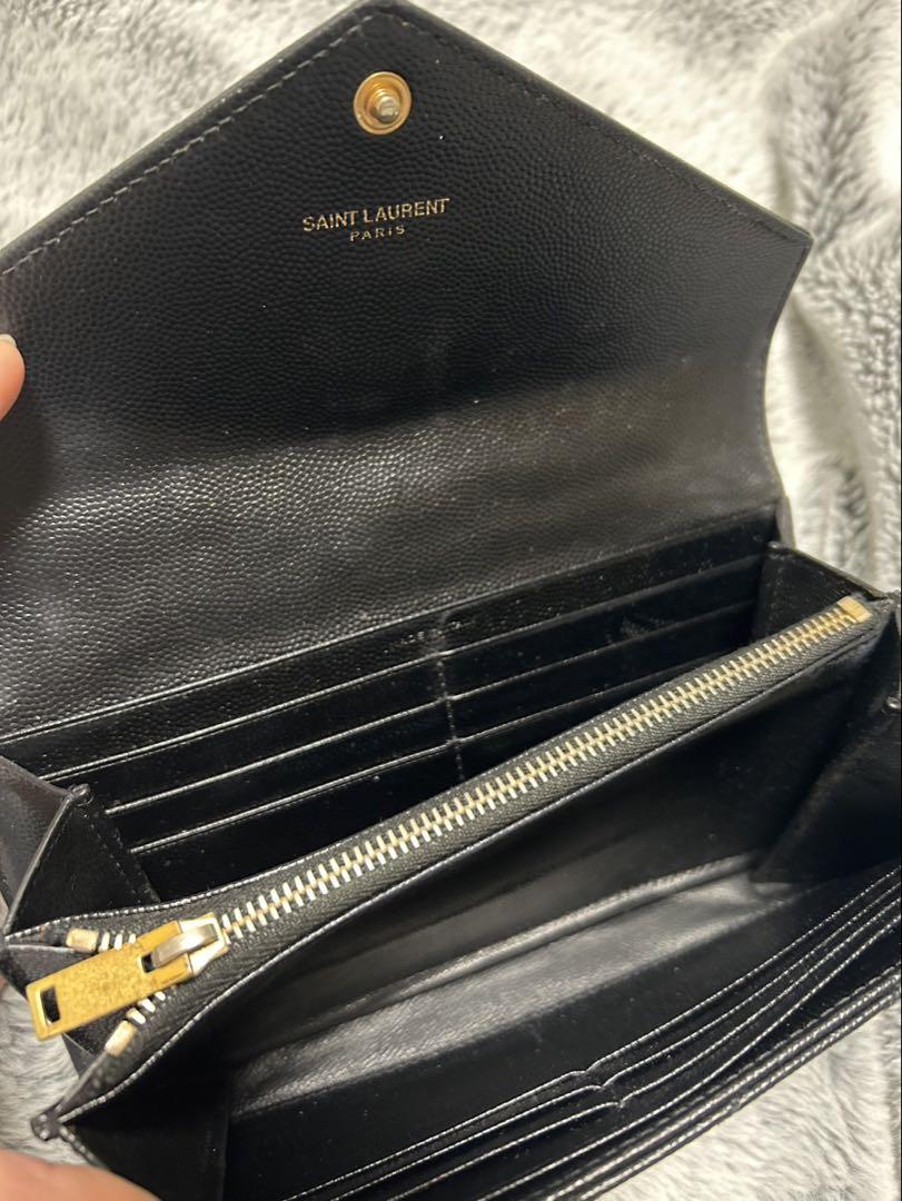 YSL イヴ・サンローラン　ブラック キルティング 長財布